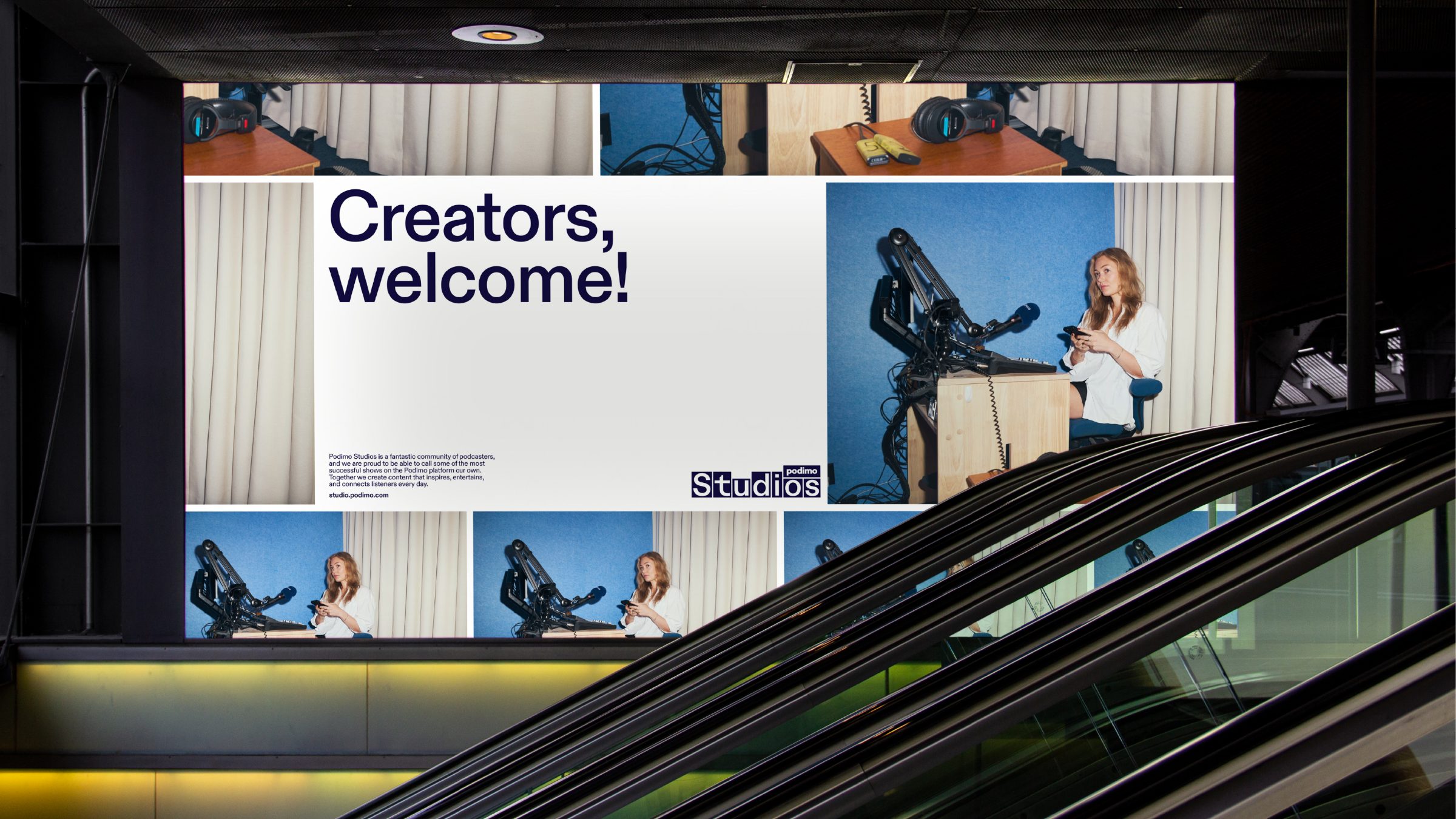 Podimo Studios logotype arrangements